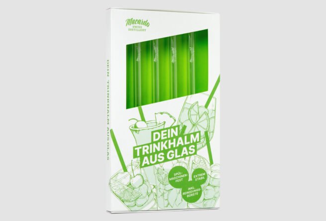 Macardo Trinkhalm aus Glas