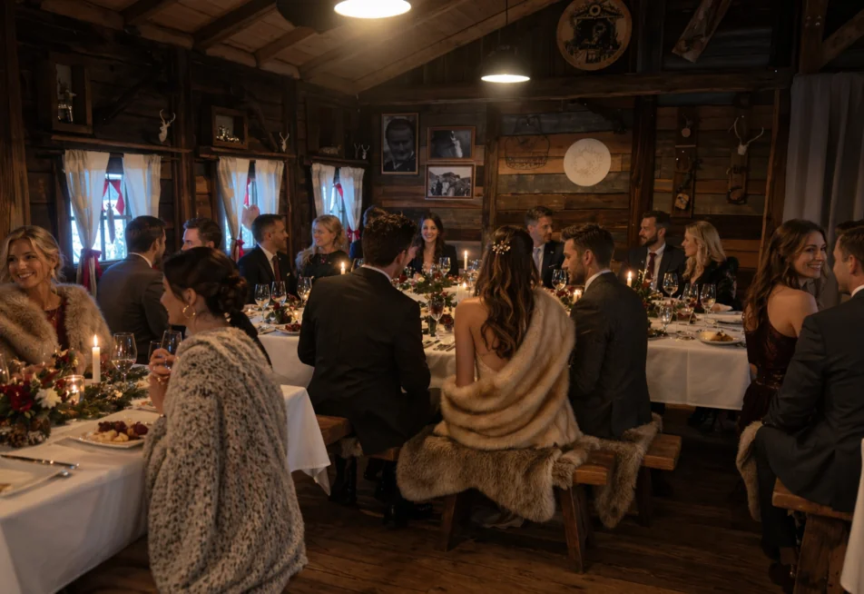 Winter Hochzeit im gemütlichen Chalet