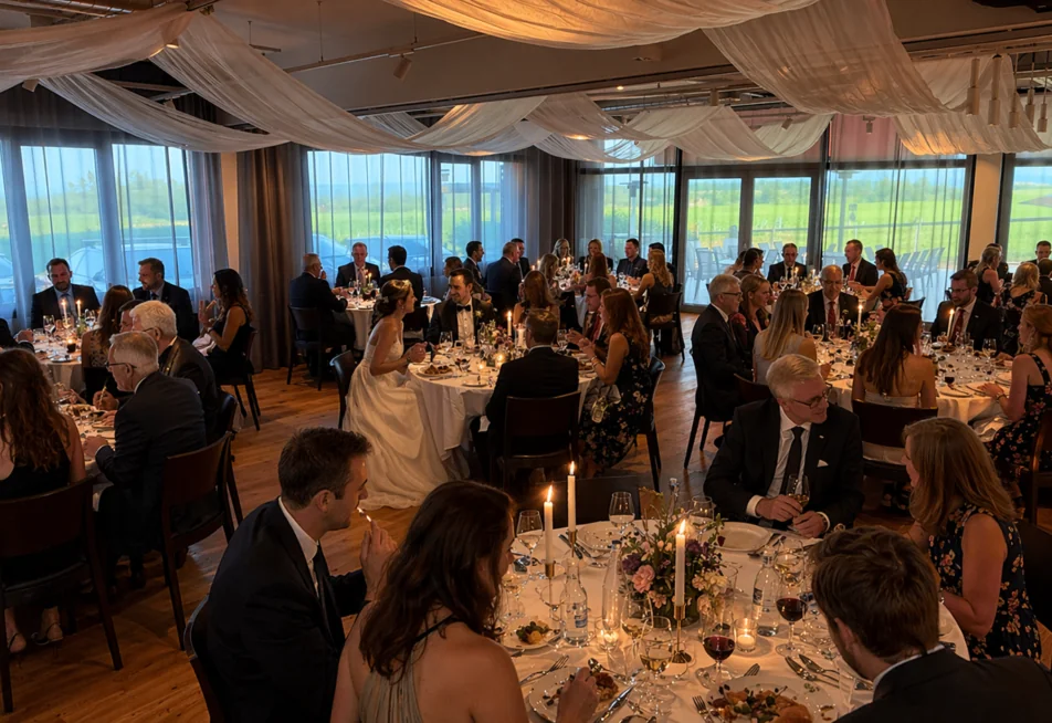 Hochzeitsessen im Eventsaal