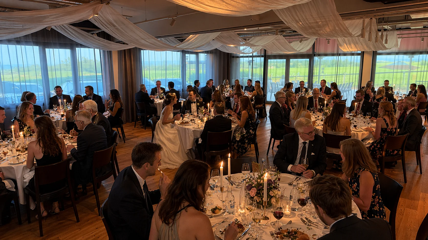 Hochzeitsessen im Eventsaal